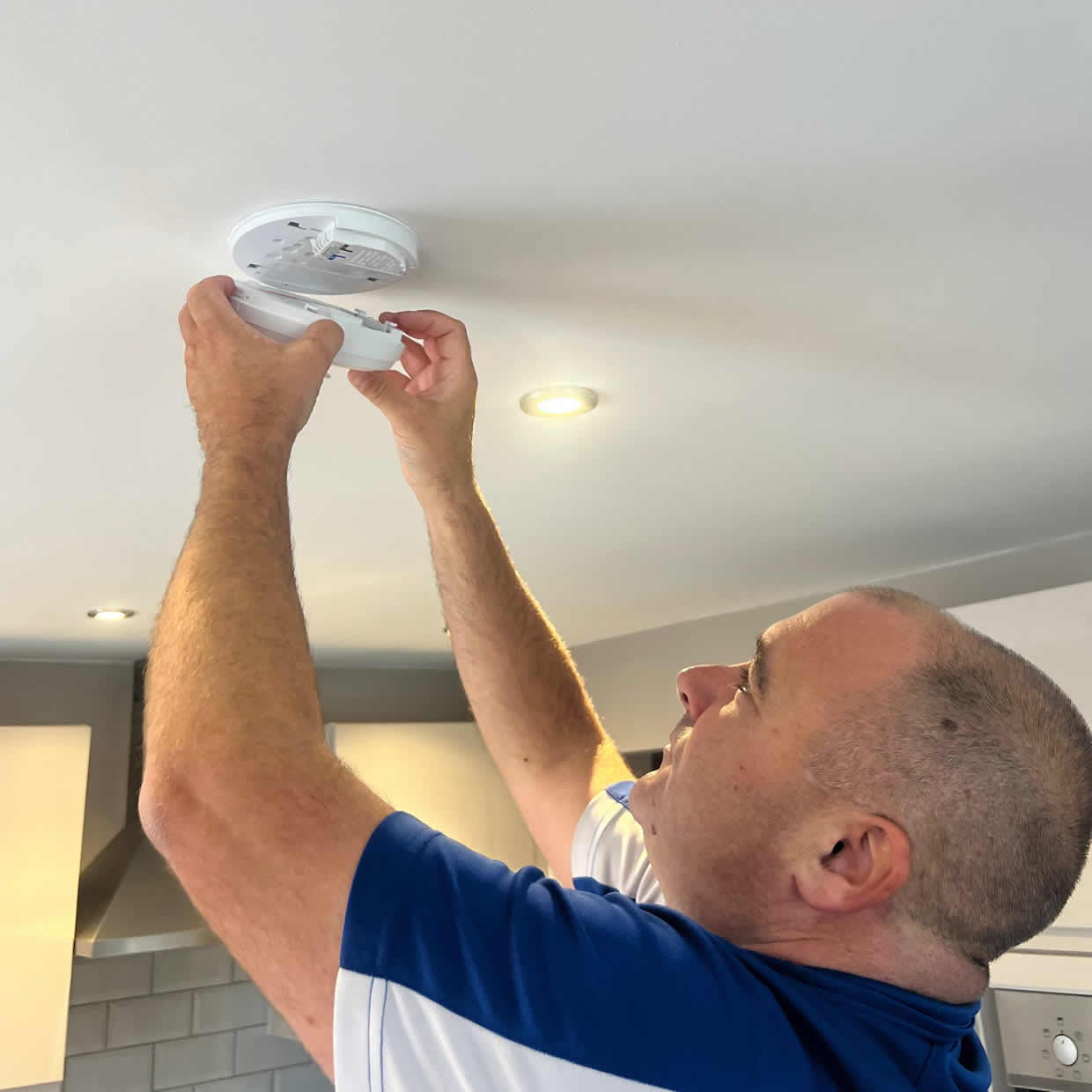 Smoke alarm providing fire safety protection in a Kingswood home